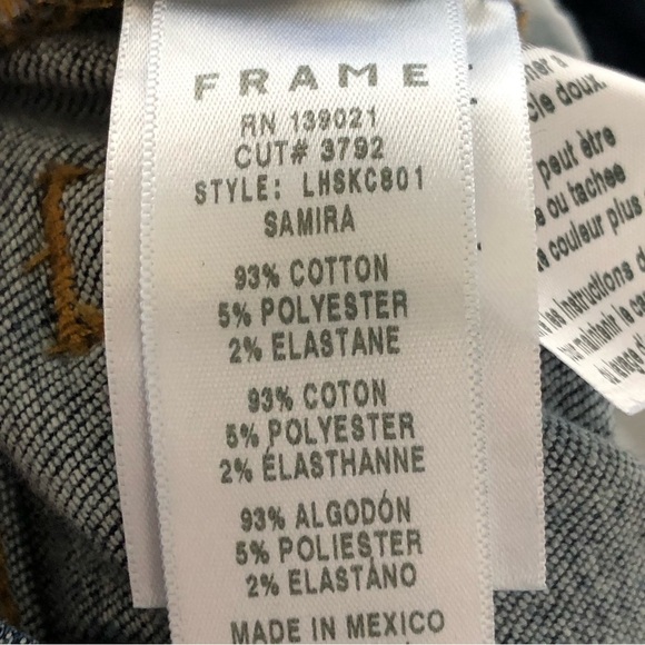 Frame Samir’s Le high skinny crop dark wash jeans - Picture 8 of 11